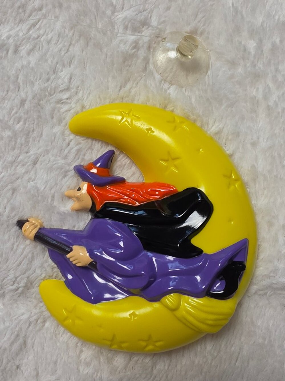 Vtg 90s Easter Unlimited Witch on Moon Window Winker Blinking Light Up Halloween